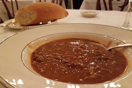 Galatoire's signature dishes Turtle Soup Au Sherry
Oysters Rockefeller
Au Gratin
